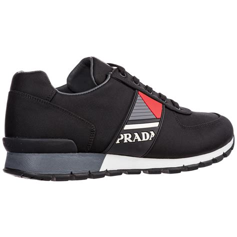 prada sport trainers black|Prada sneakers men black.